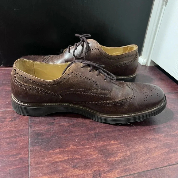 Martin Dingman Mens Shoes Sz 11M Oxford Brown Leather Wing Tip Worn 1X Like NEW! - Picture 1 of 10